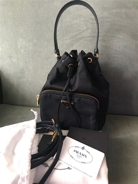 prada vela bucket bag|Prada vela backpack review.